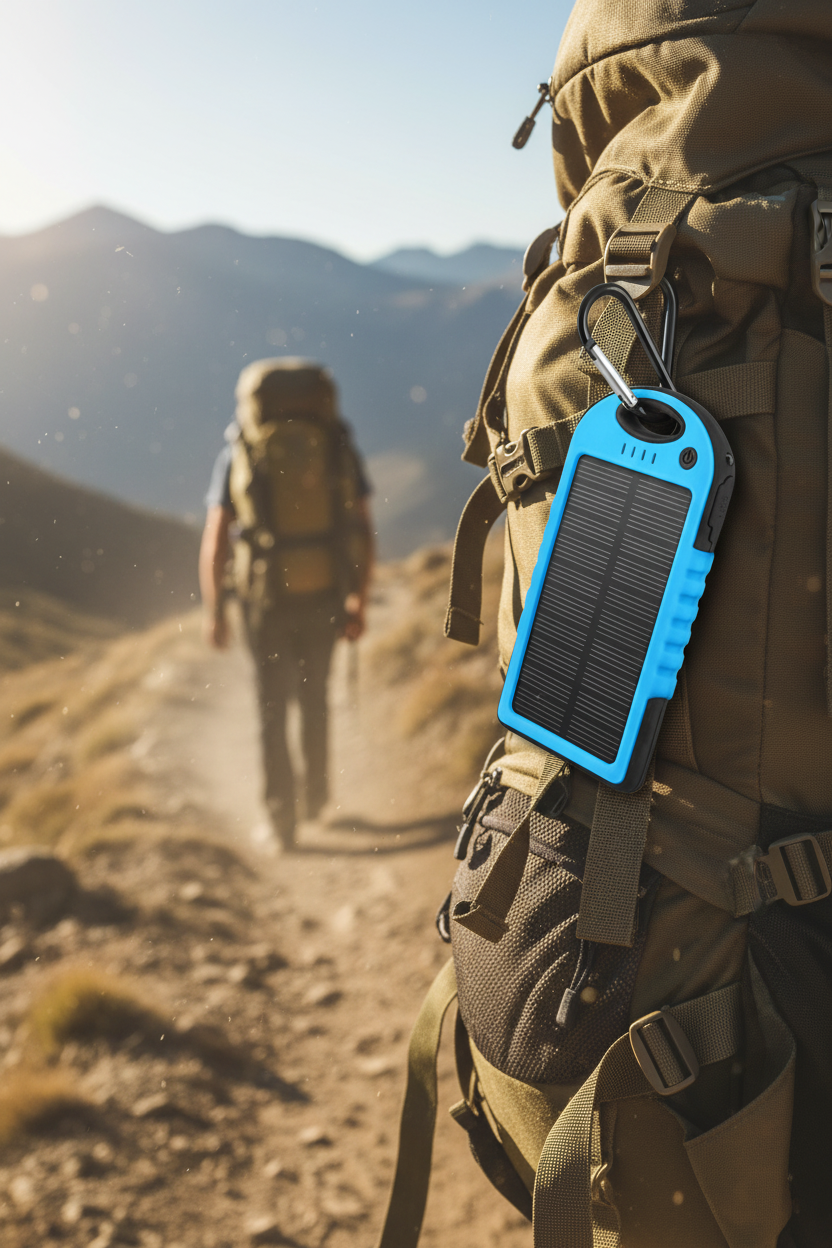 5000mAh Solar Power Bank Phone Charger (2-Pack)