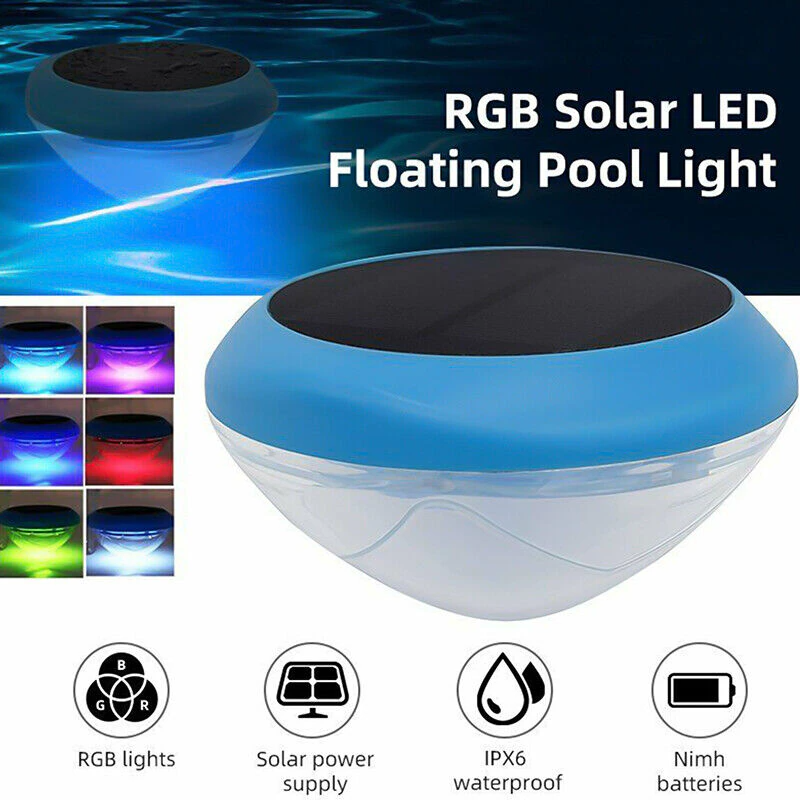 Solar RGB Pool & Pond Light — Color Changing, Waterproof