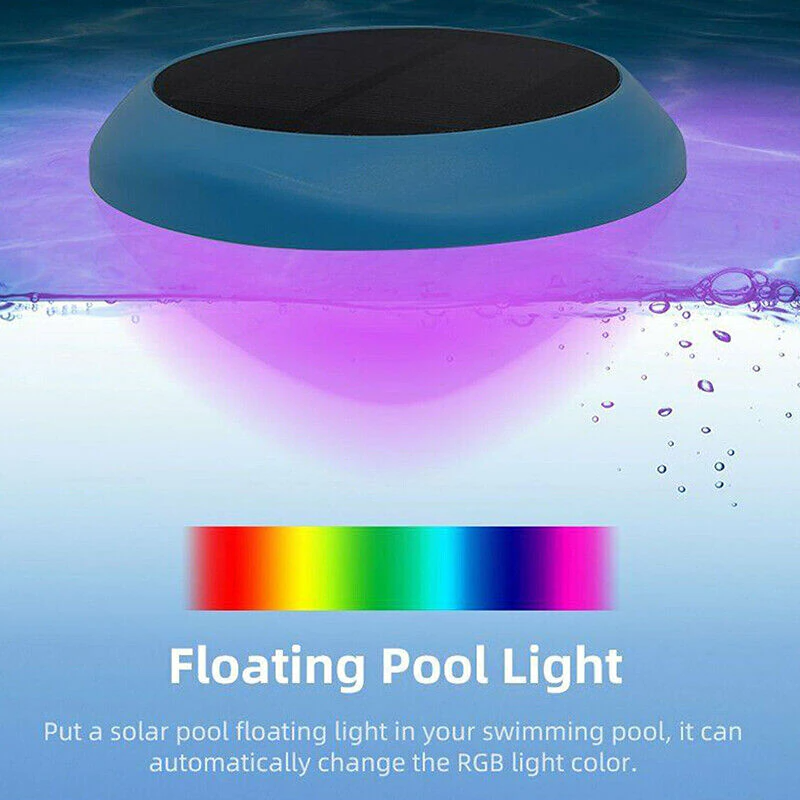 Solar RGB Pool & Pond Light — Color Changing, Waterproof