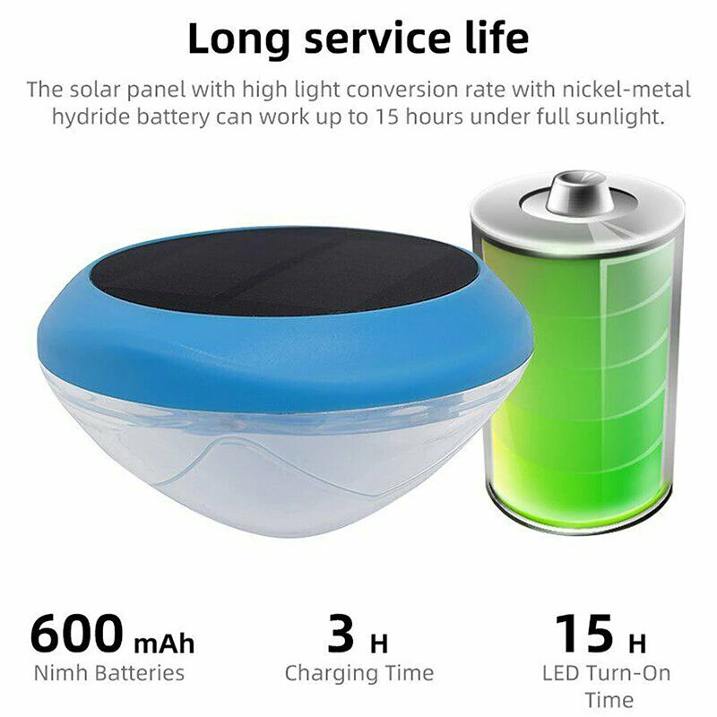 Solar RGB Pool & Pond Light — Color Changing, Waterproof
