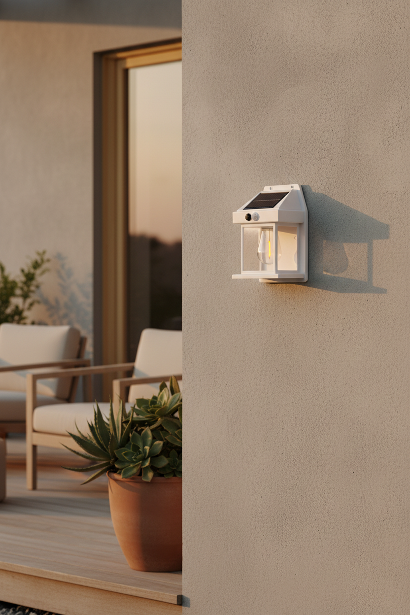 Solar-Powered Outdoor Wall Light