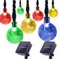 Solar Crystal Globe String Lights – Waterproof, 8 Modes