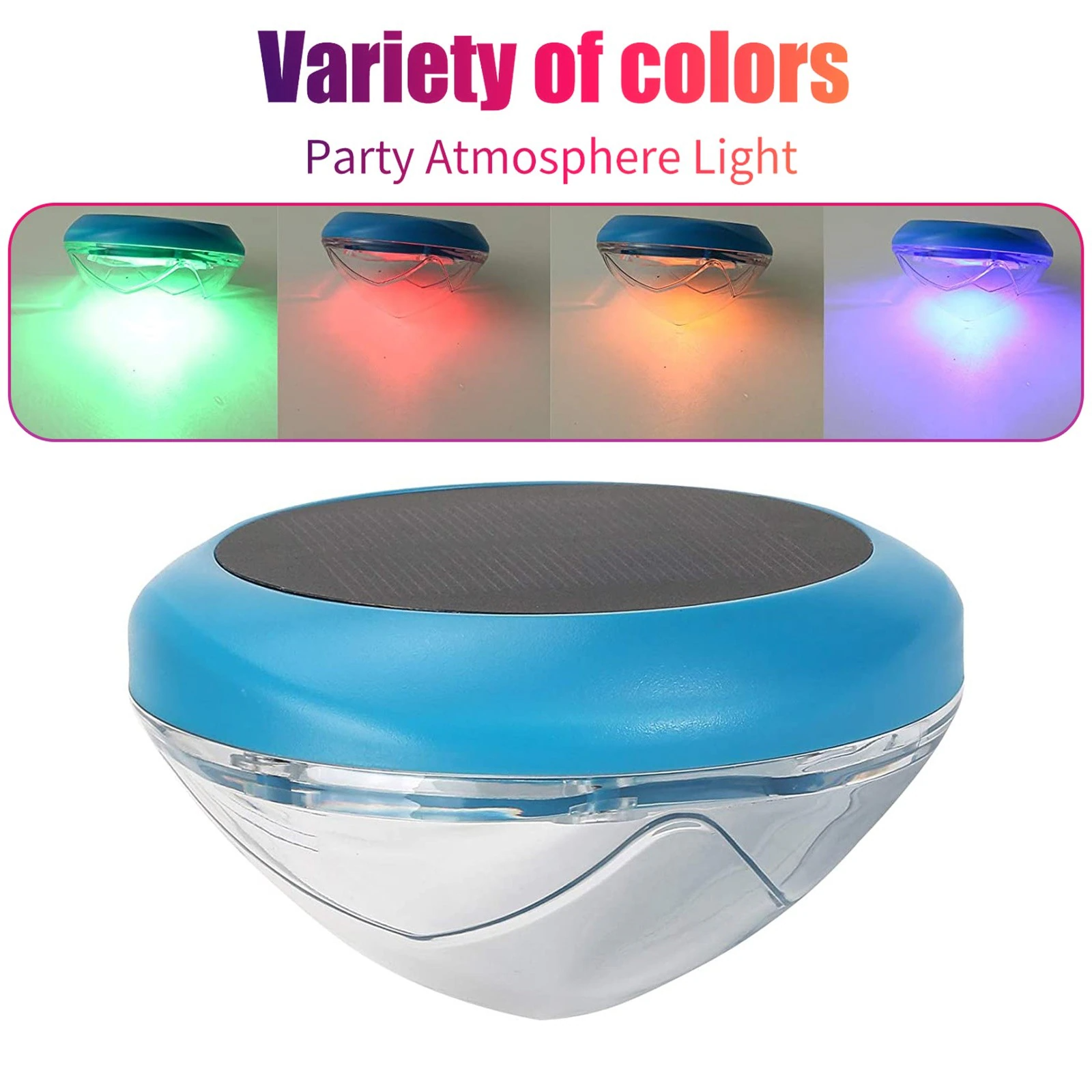Solar RGB Pool & Pond Light — Color Changing, Waterproof