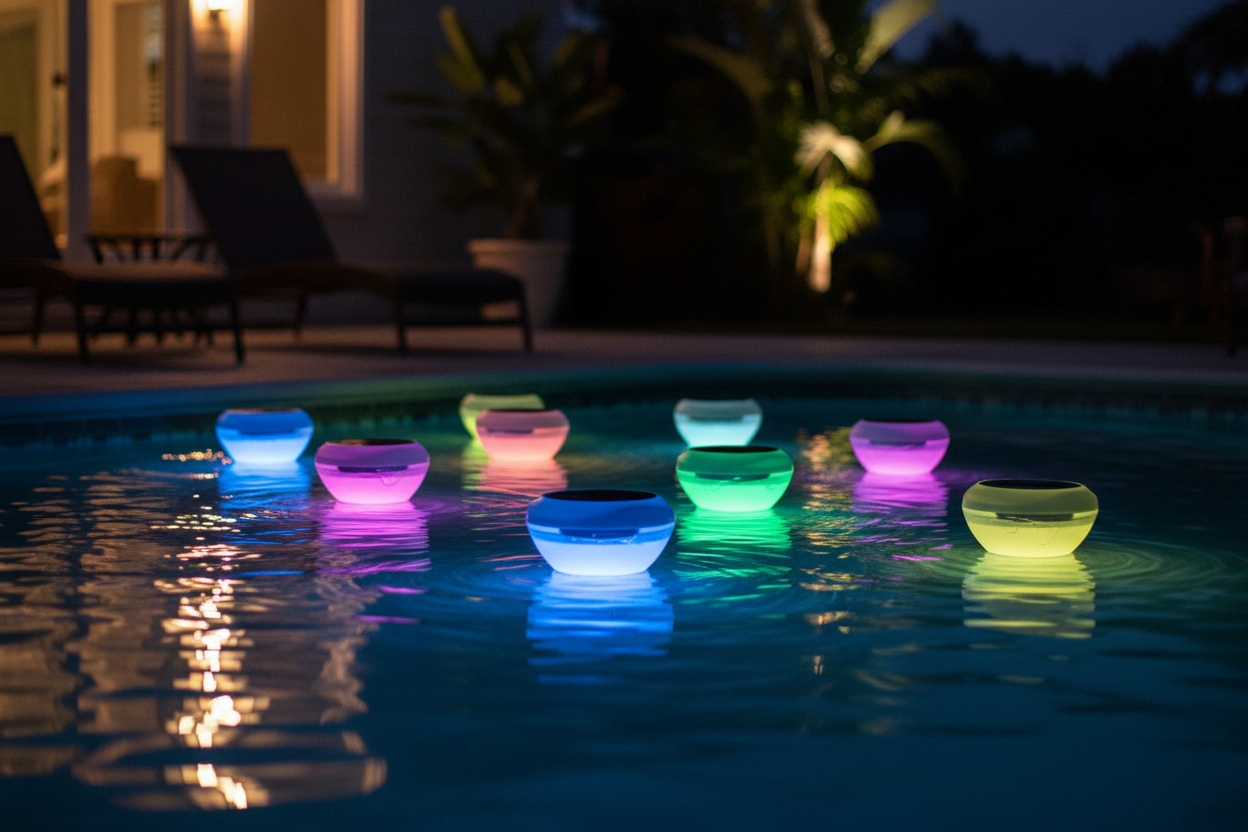 Solar RGB Pool & Pond Light — Color Changing, Waterproof